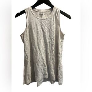LOFT Light Gray Speckled Tank Top XS